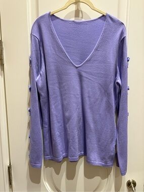 Lilly Pulitzer Lavender V-Neck Sweater